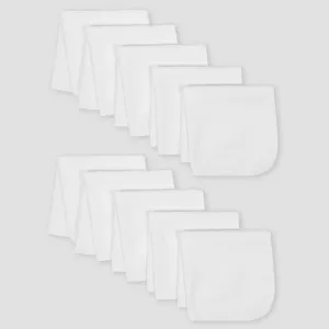 10-Pack Baby Neutral White Washcloths