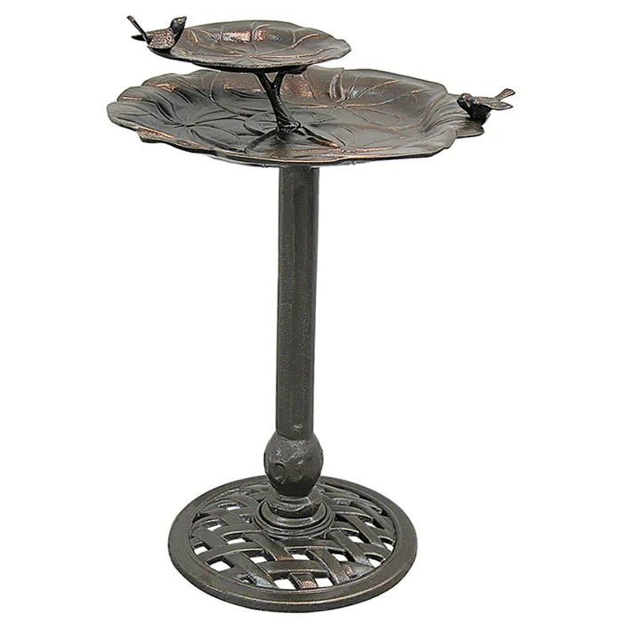 2-Tier Lily Pad Birdbath