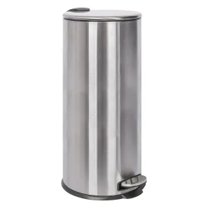 30L Round Stainless Steel Kitchen Pedal Bin - By Harbour Housewares