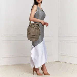 Alexander Wang Grey Textured Leather Diego Bucket Bag