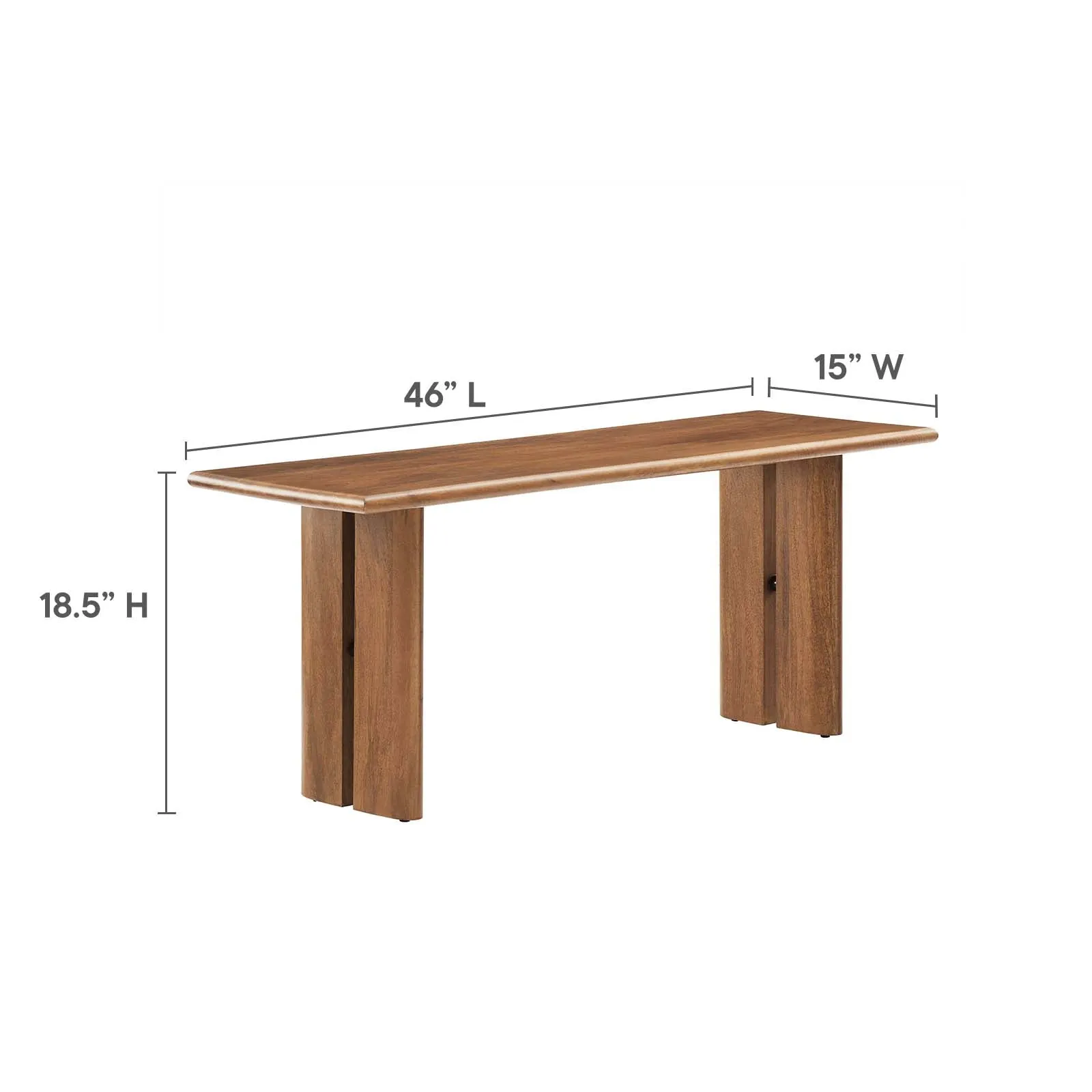 Amistad 46" Wood Bench by Modway