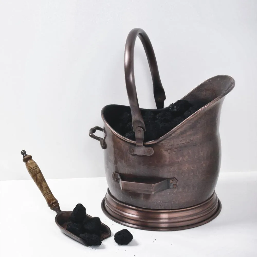 Antique Copper Coal Bucket