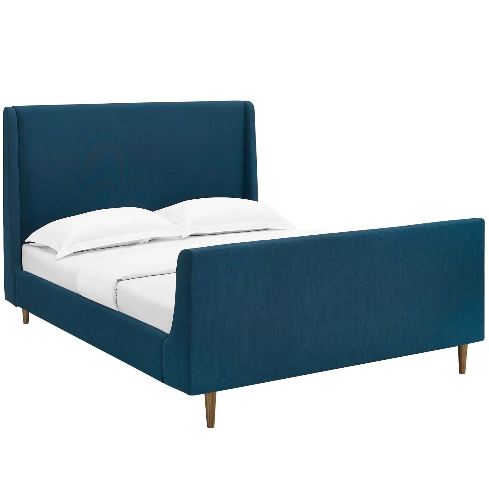 Aubree Upholstered Fabric Sleigh Platform Bed by Modway