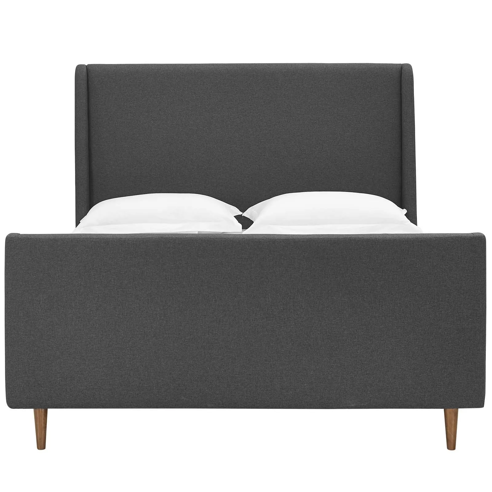 Aubree Upholstered Fabric Sleigh Platform Bed by Modway