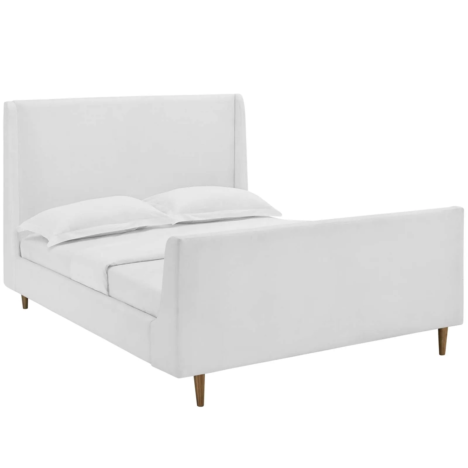 Aubree Upholstered Fabric Sleigh Platform Bed by Modway