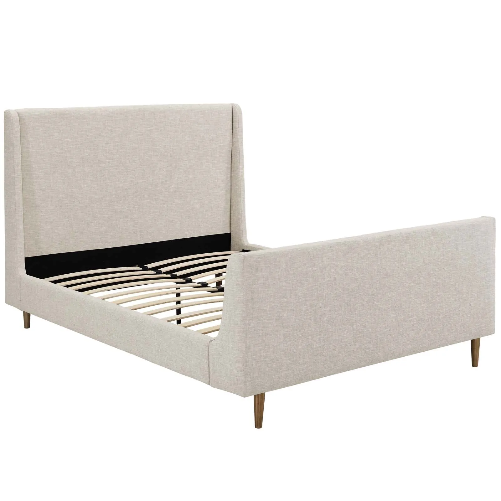 Aubree Upholstered Fabric Sleigh Platform Bed by Modway