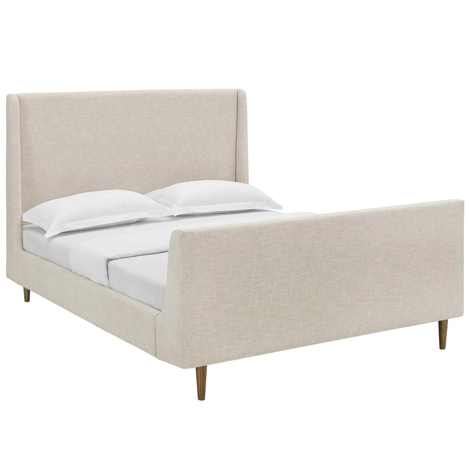 Aubree Upholstered Fabric Sleigh Platform Bed by Modway