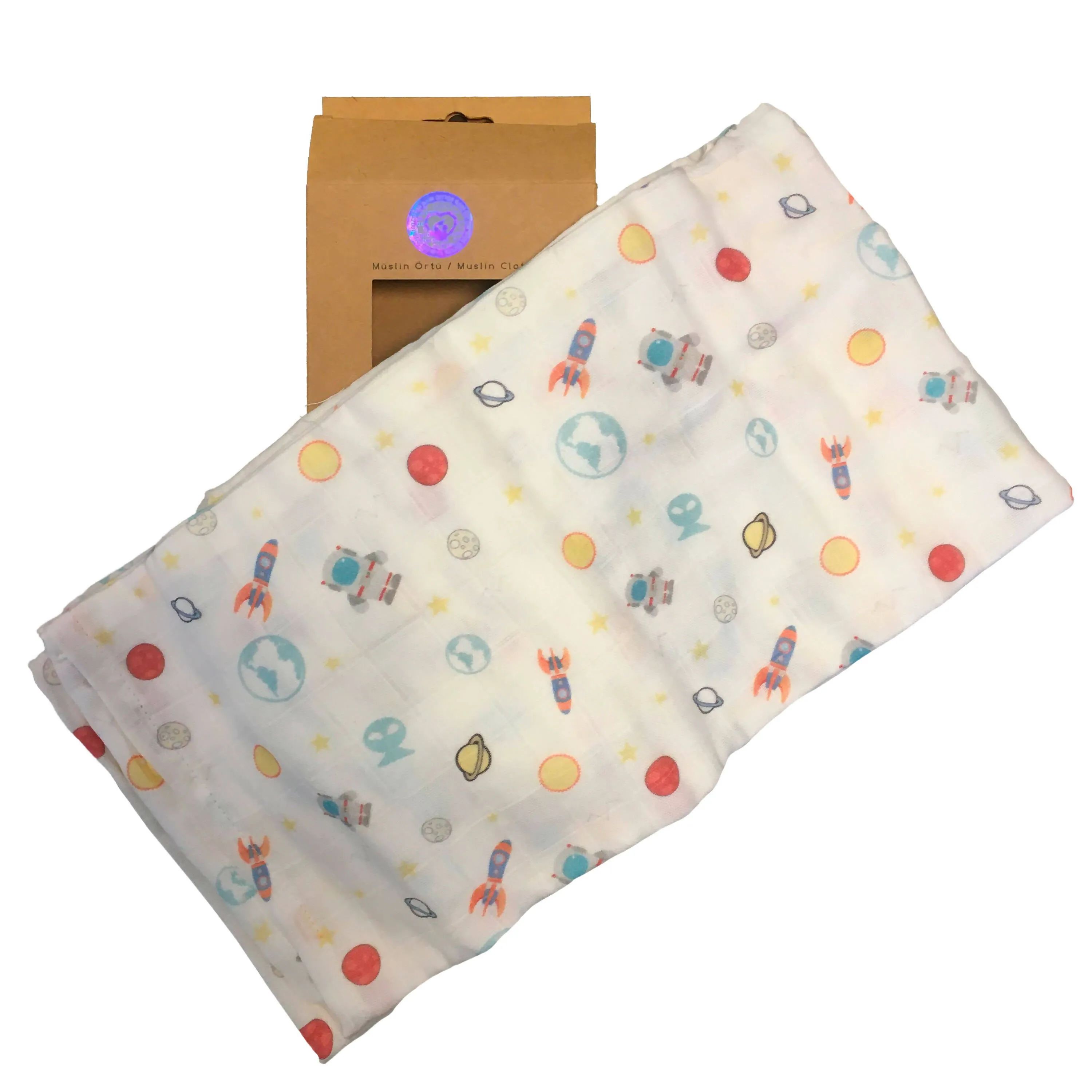 Baby Blanket, Newborn Baby Swaddle, OEKO-TEX Certified 100% Cotton Muslin, Nursing Cover Up