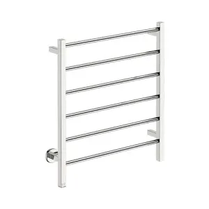 Bathroom Butler Contour 6 Bar Straight PTS Heated Towel Rail 650mm