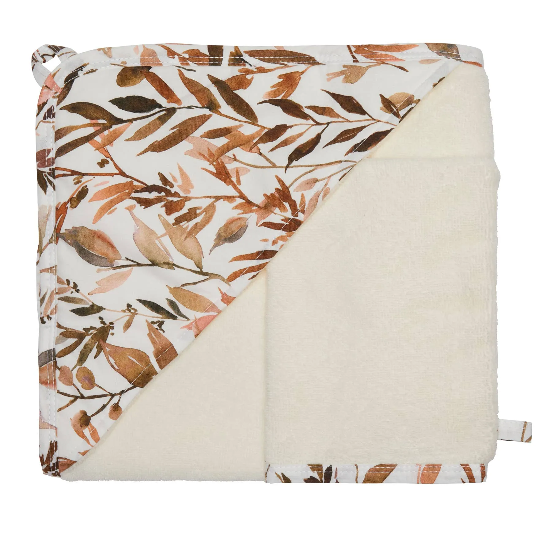 BB&Co - Hooded Towel   Glove - Caramel Forest - ivory