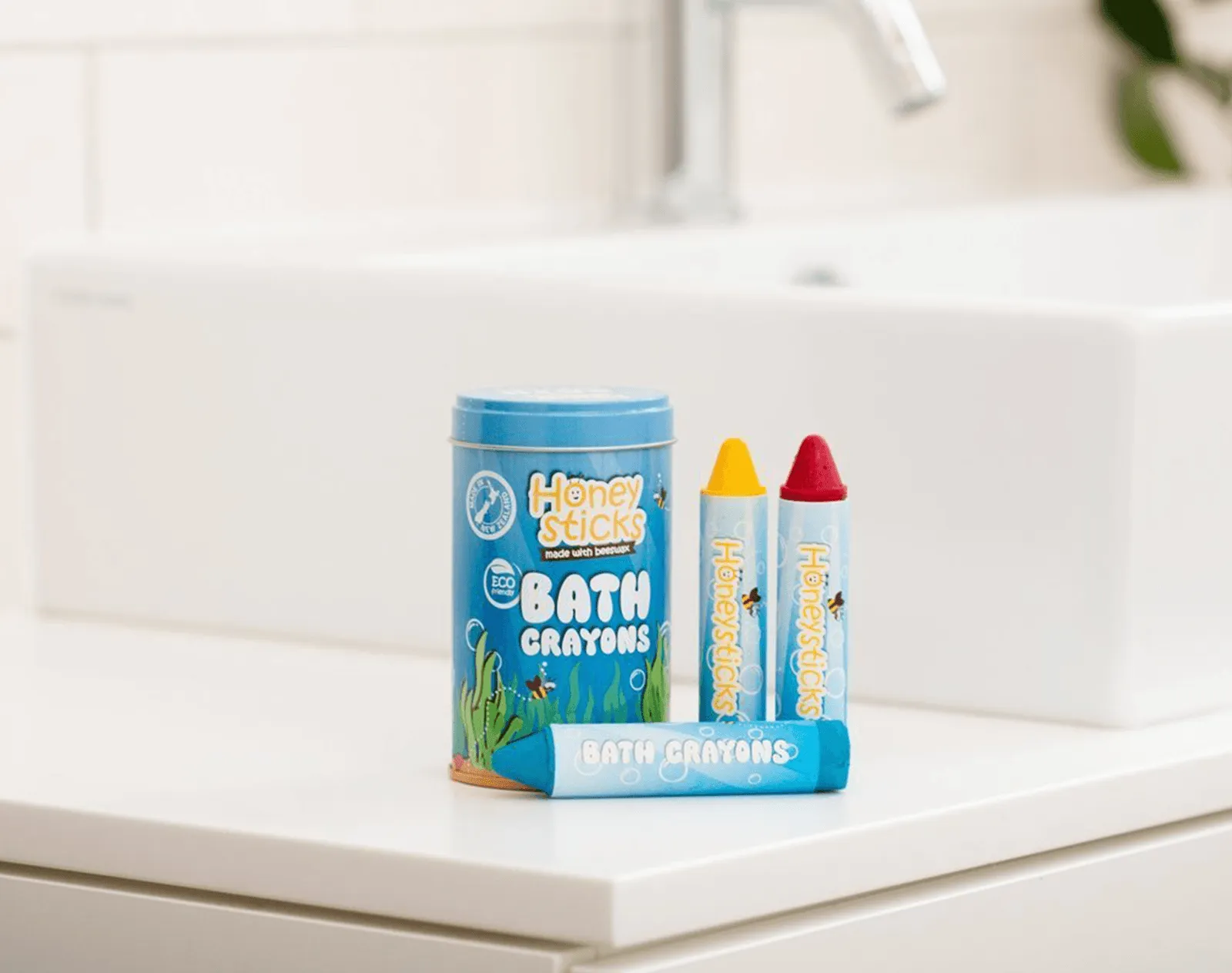 Beeswax Washable Bath Tub Crayons - Set of 7