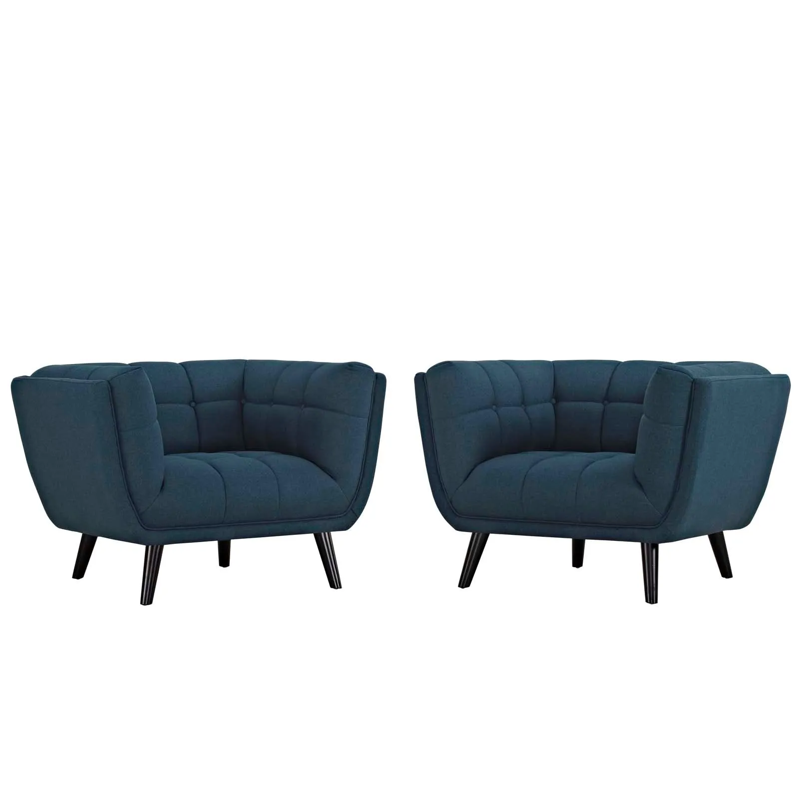 Bestow 2 Piece Upholstered Fabric Armchair Set by Modway