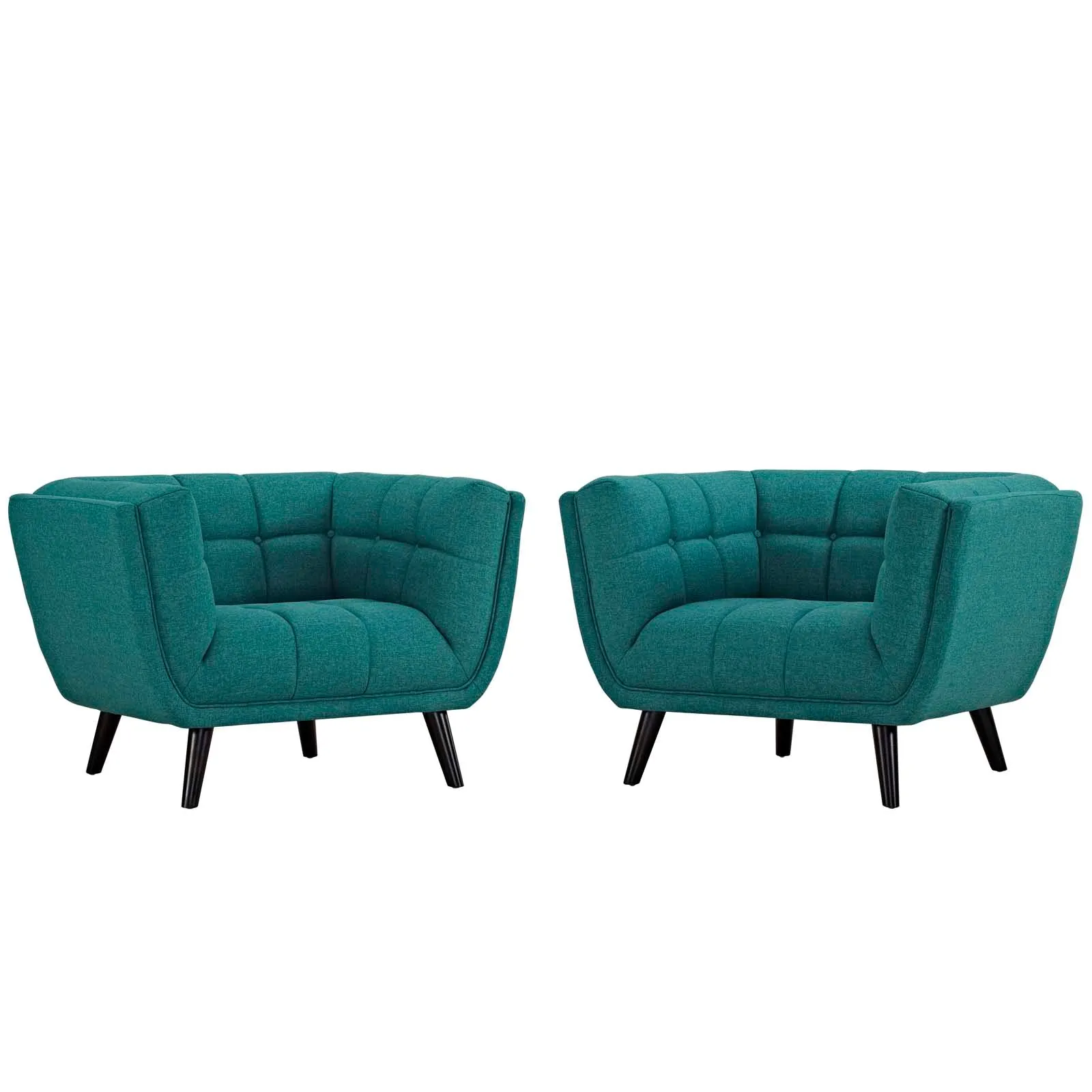 Bestow 2 Piece Upholstered Fabric Armchair Set by Modway