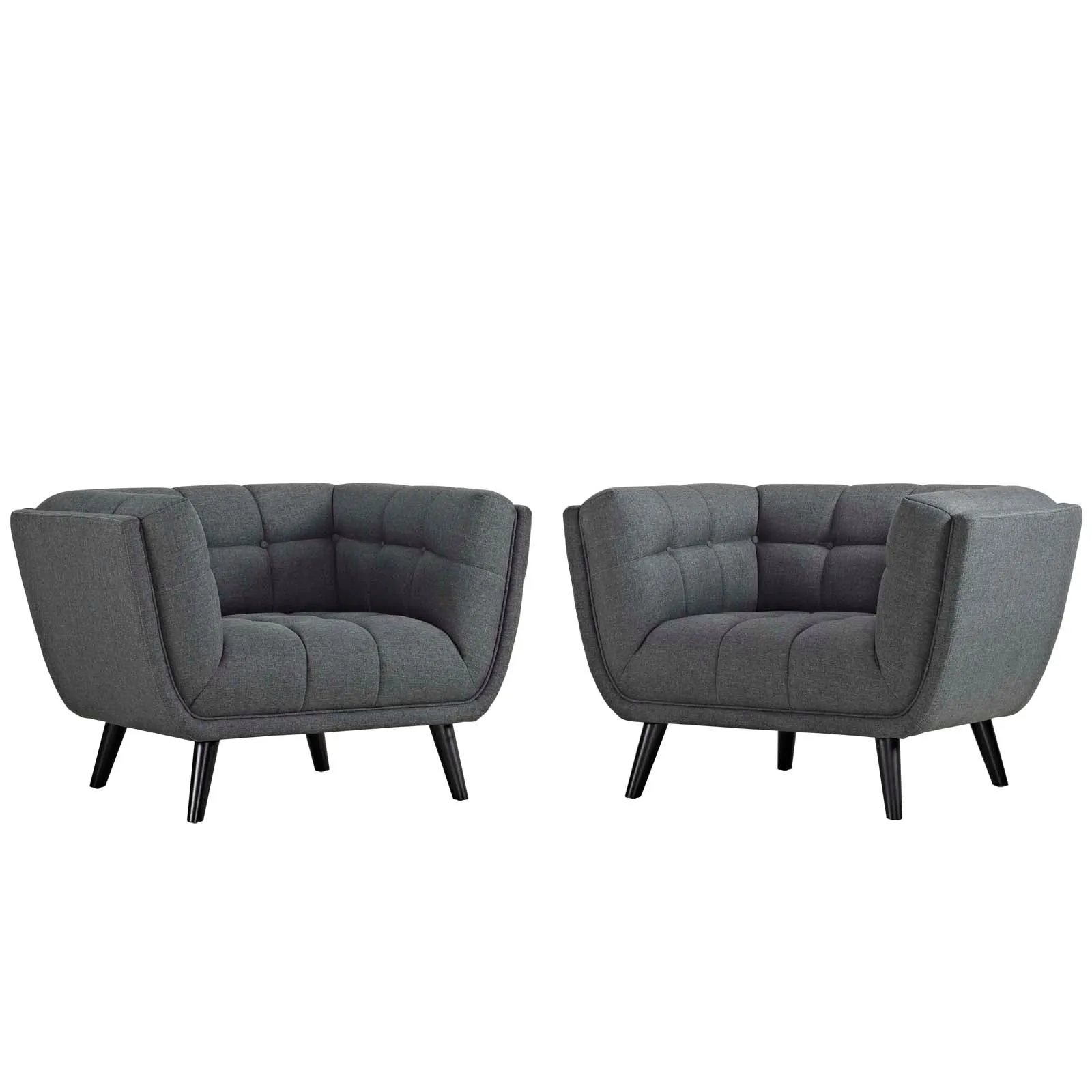 Bestow 2 Piece Upholstered Fabric Armchair Set by Modway