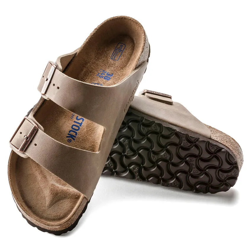 BIRKENSTOCK ARIZONA SOFT FOOTBED UNISEX SANDAL TABACCO LEATHER