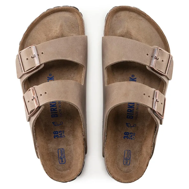 BIRKENSTOCK ARIZONA SOFT FOOTBED UNISEX SANDAL TABACCO LEATHER