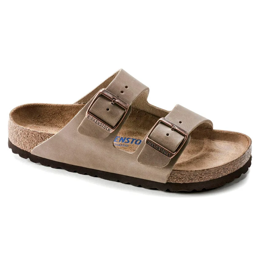 BIRKENSTOCK ARIZONA SOFT FOOTBED UNISEX SANDAL TABACCO LEATHER