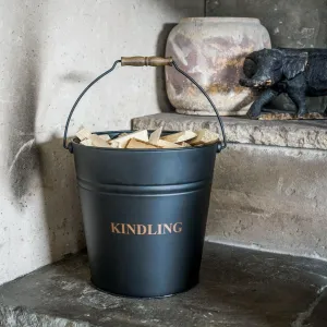 Black Kindling Bucket