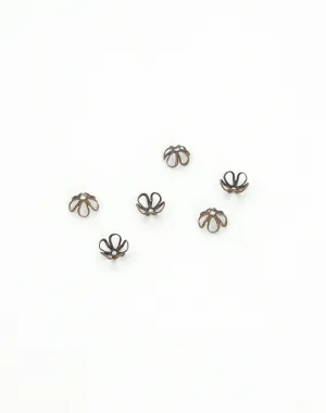 Blossom Bead Cap, 6mm, (6pcs)