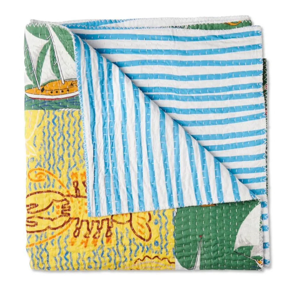 Cape Cod Kantha Throw One Size