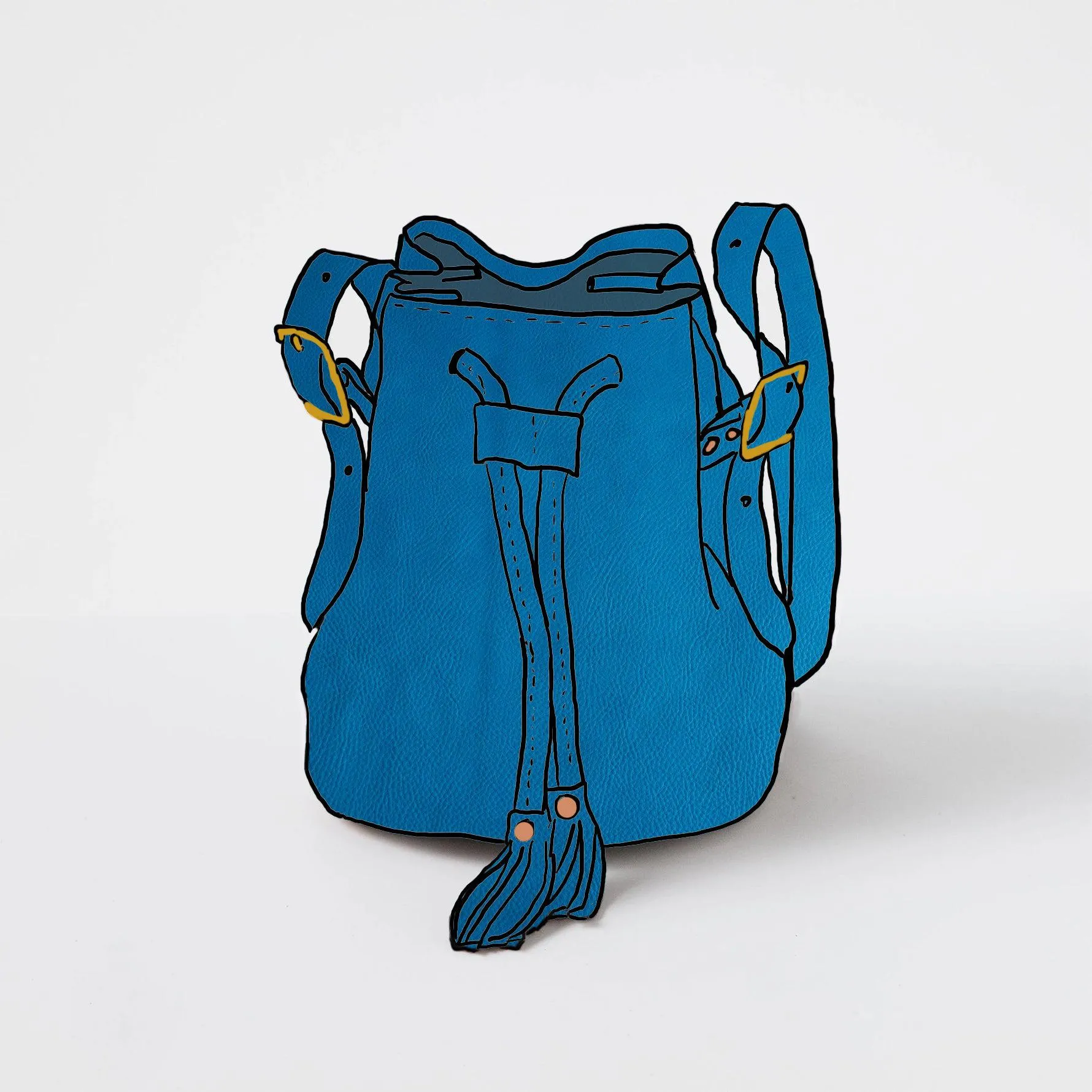 Cerulean Cypress Bucket Bag