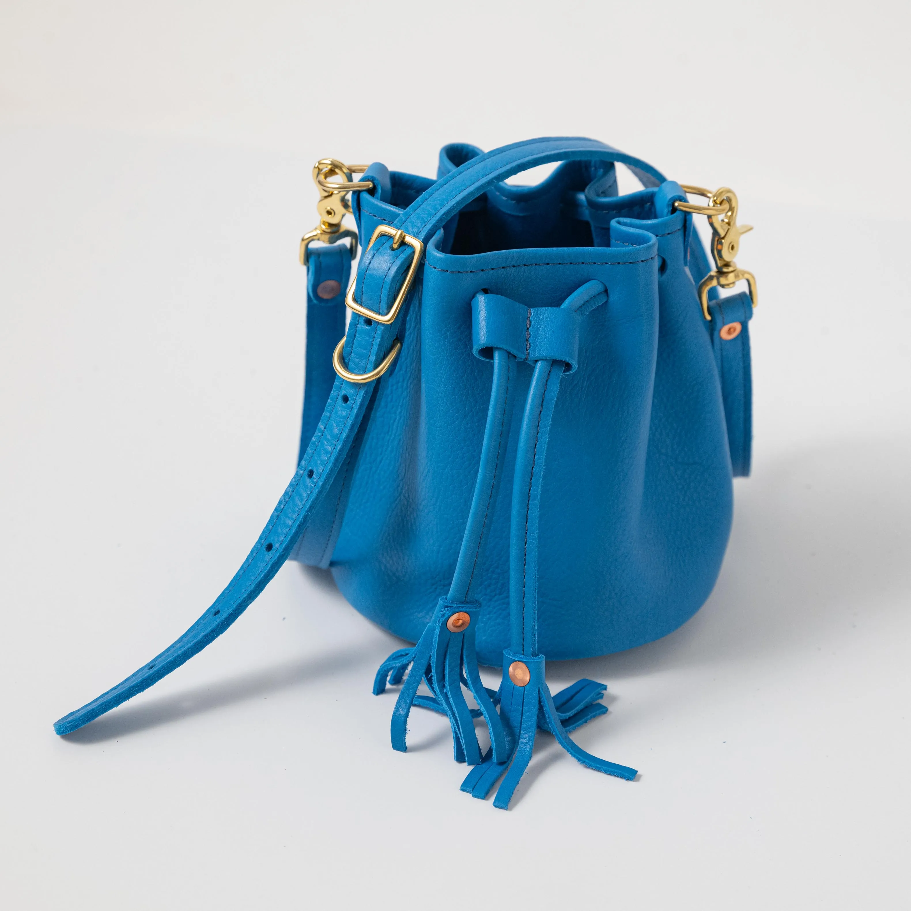 Cerulean Cypress Mini Bucket Bag