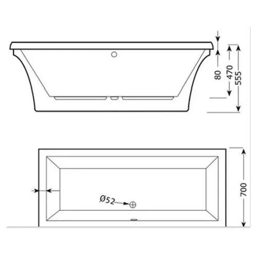 Cobra Cubo Cube Skirted Bath - White