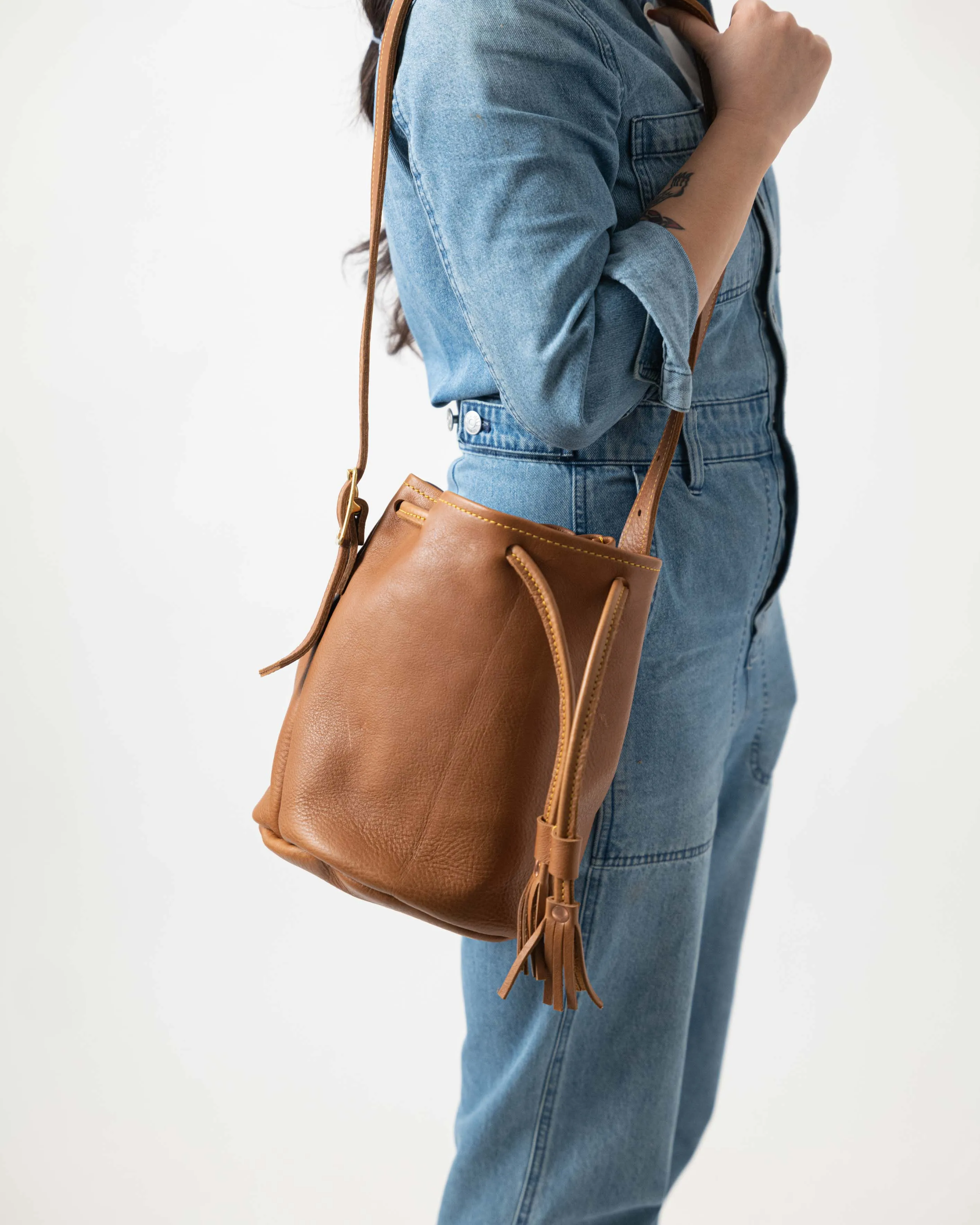 Cognac Cypress Bucket Bag