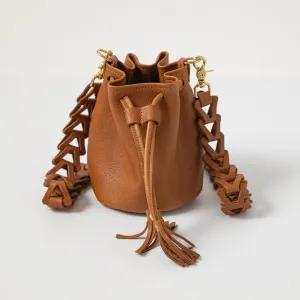 Cognac Cypress Mini Bucket Bag