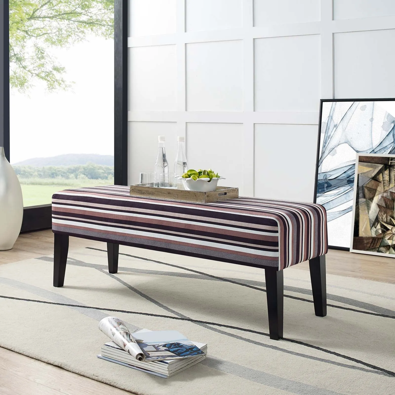 Connect Upholstered Fabric Bench by Modway