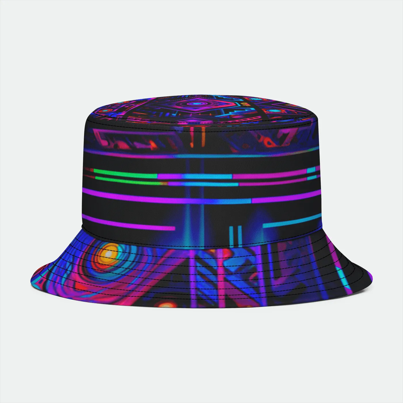 CYBER NIGHT LIGHTS  Bucket Hat