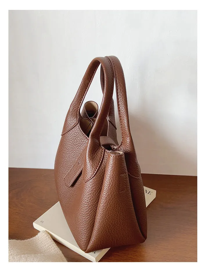 Elena Handbags Chic Leather Bucket Bag