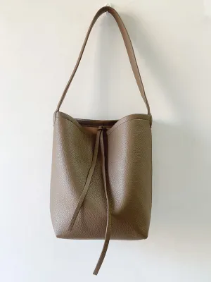 Elena Handbags Chic Leather Bucket Bag