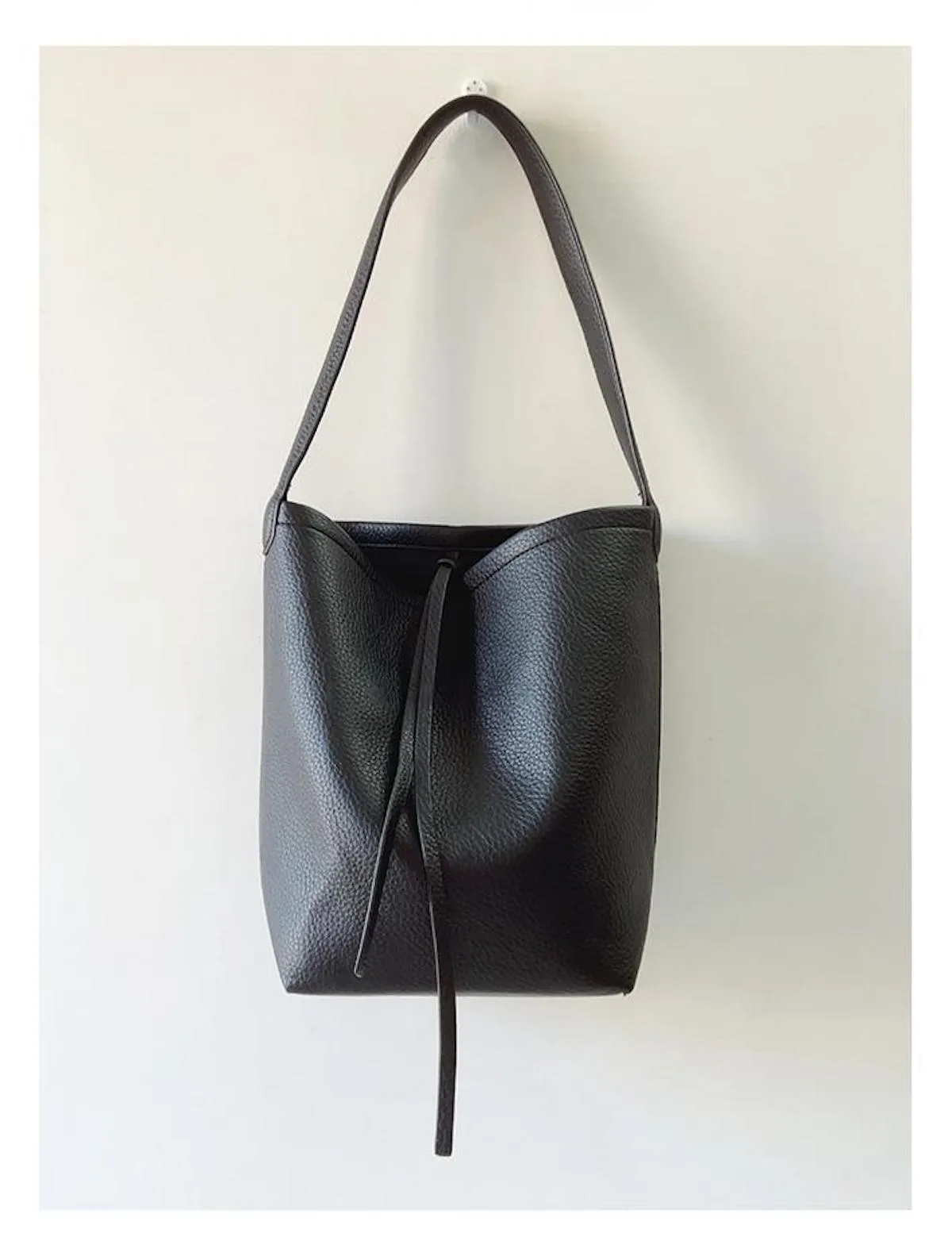 Elena Handbags Chic Leather Bucket Bag