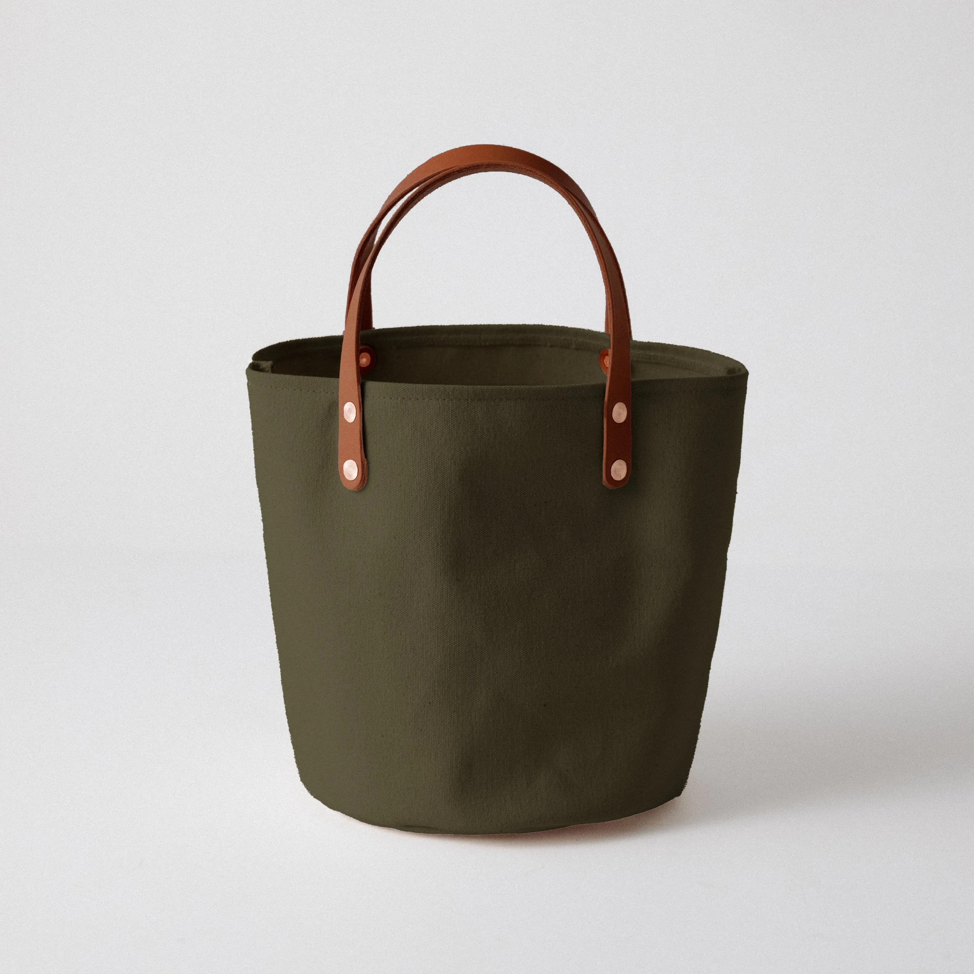 Green Canvas Bucket Tote