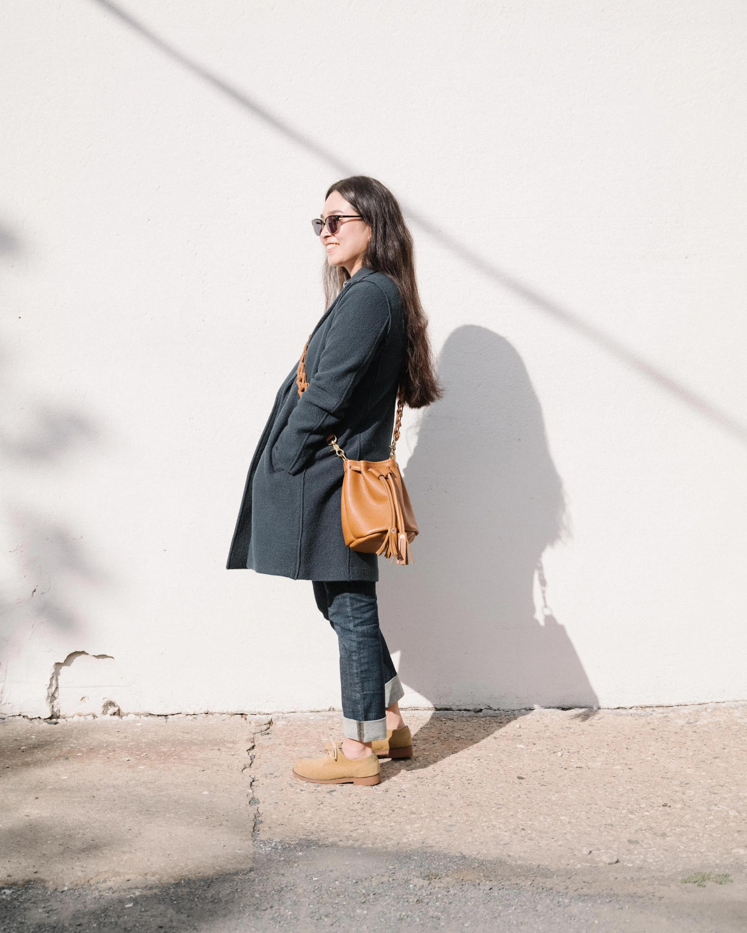 Grey Cypress Mini Bucket Bag