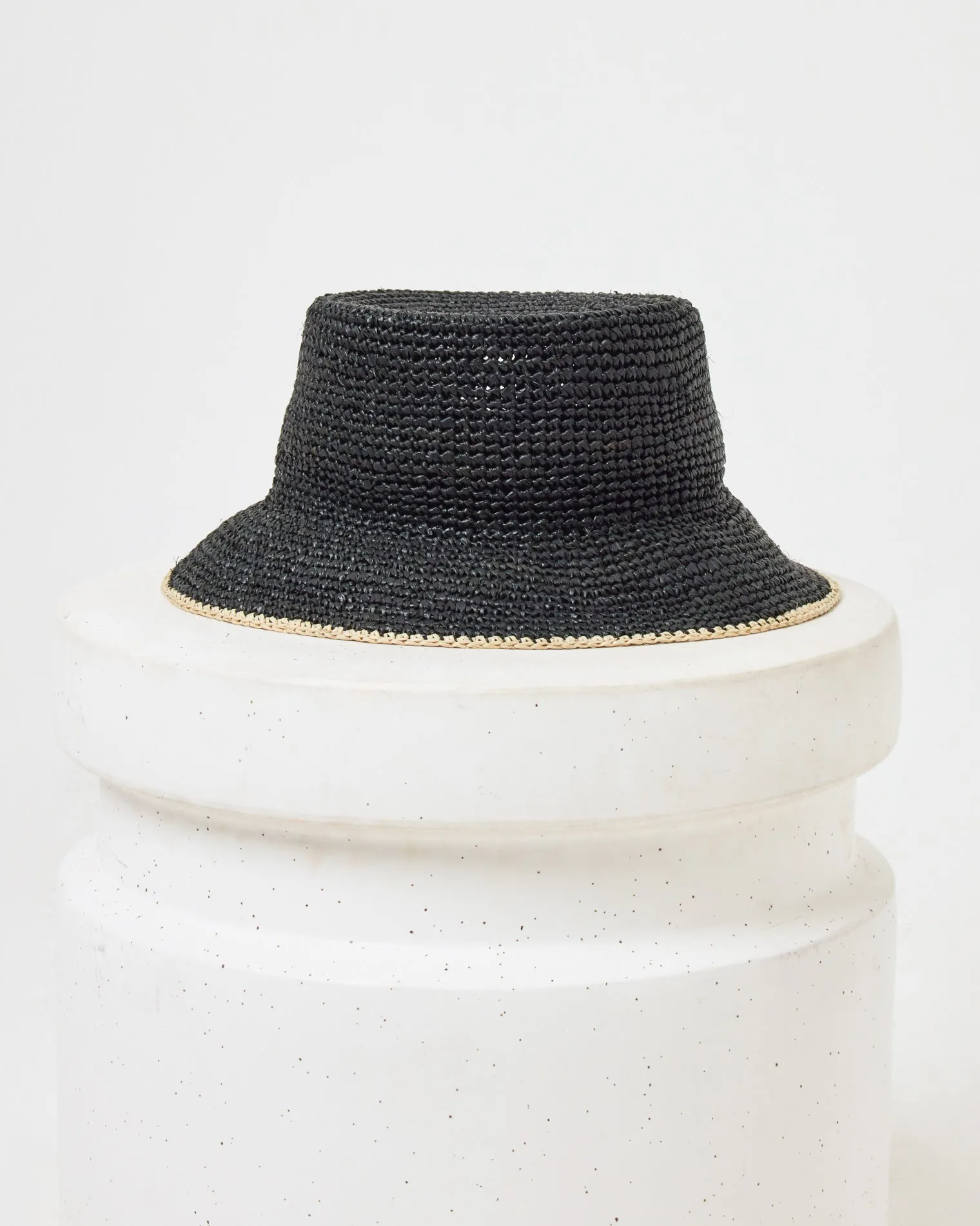 Isadora Bucket Hat - Black Cream