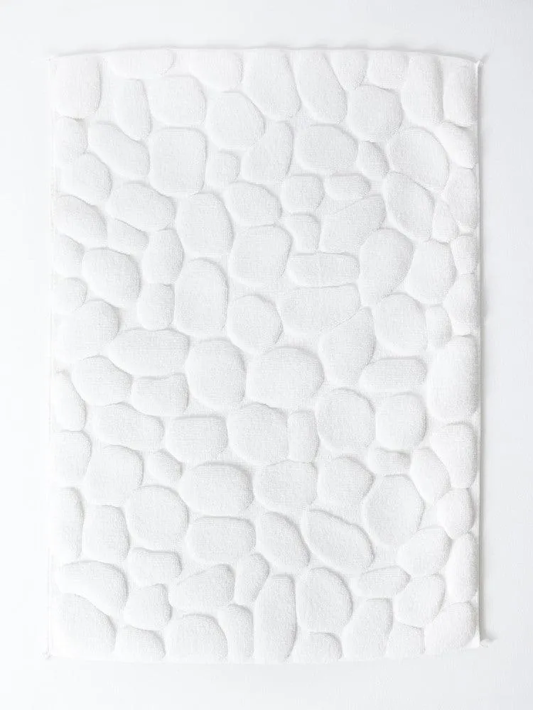 Ishikoro Pebble Bath Mat, White