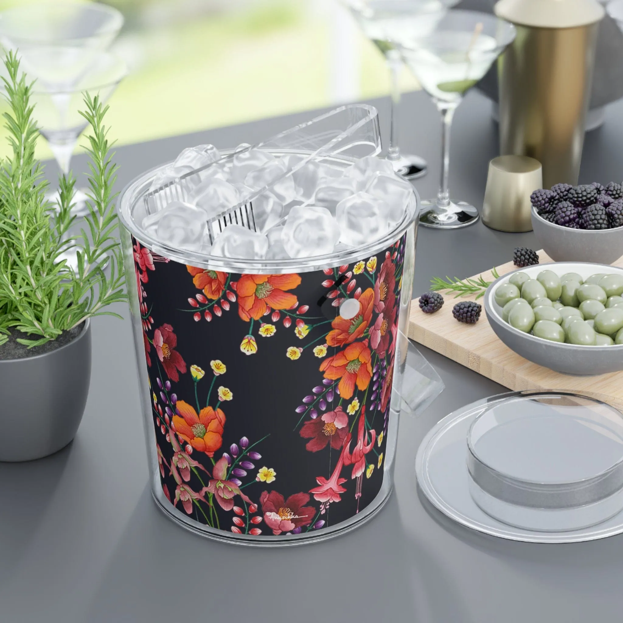 Moonlit Meadow Ice Bucket with Tongs