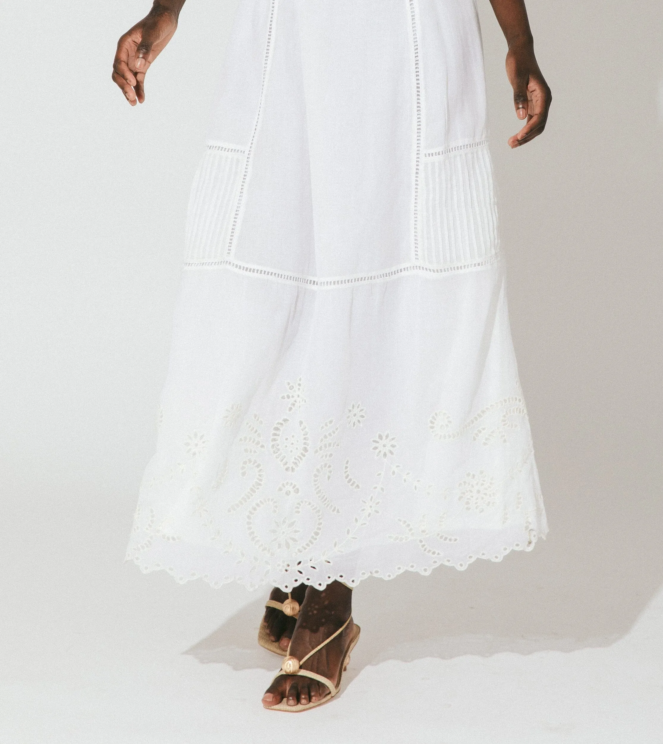 Nancie Ankle Dress | Ivory