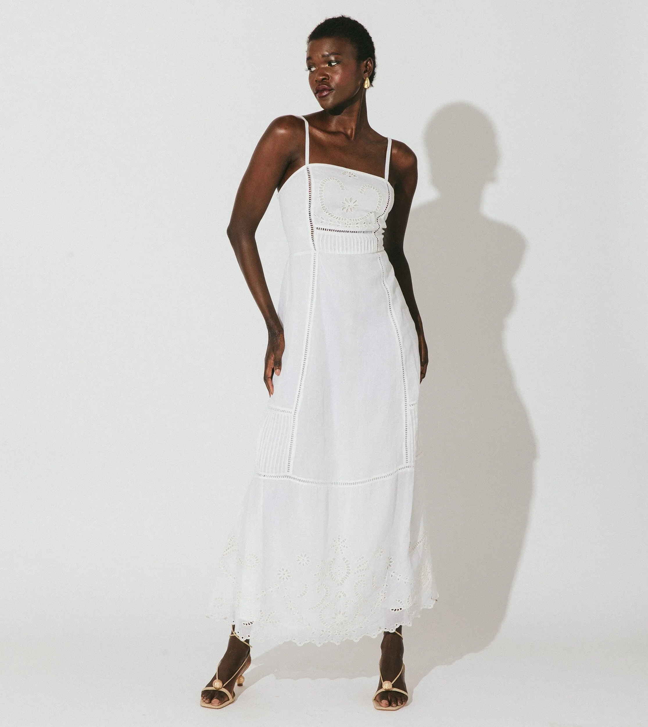 Nancie Ankle Dress | Ivory