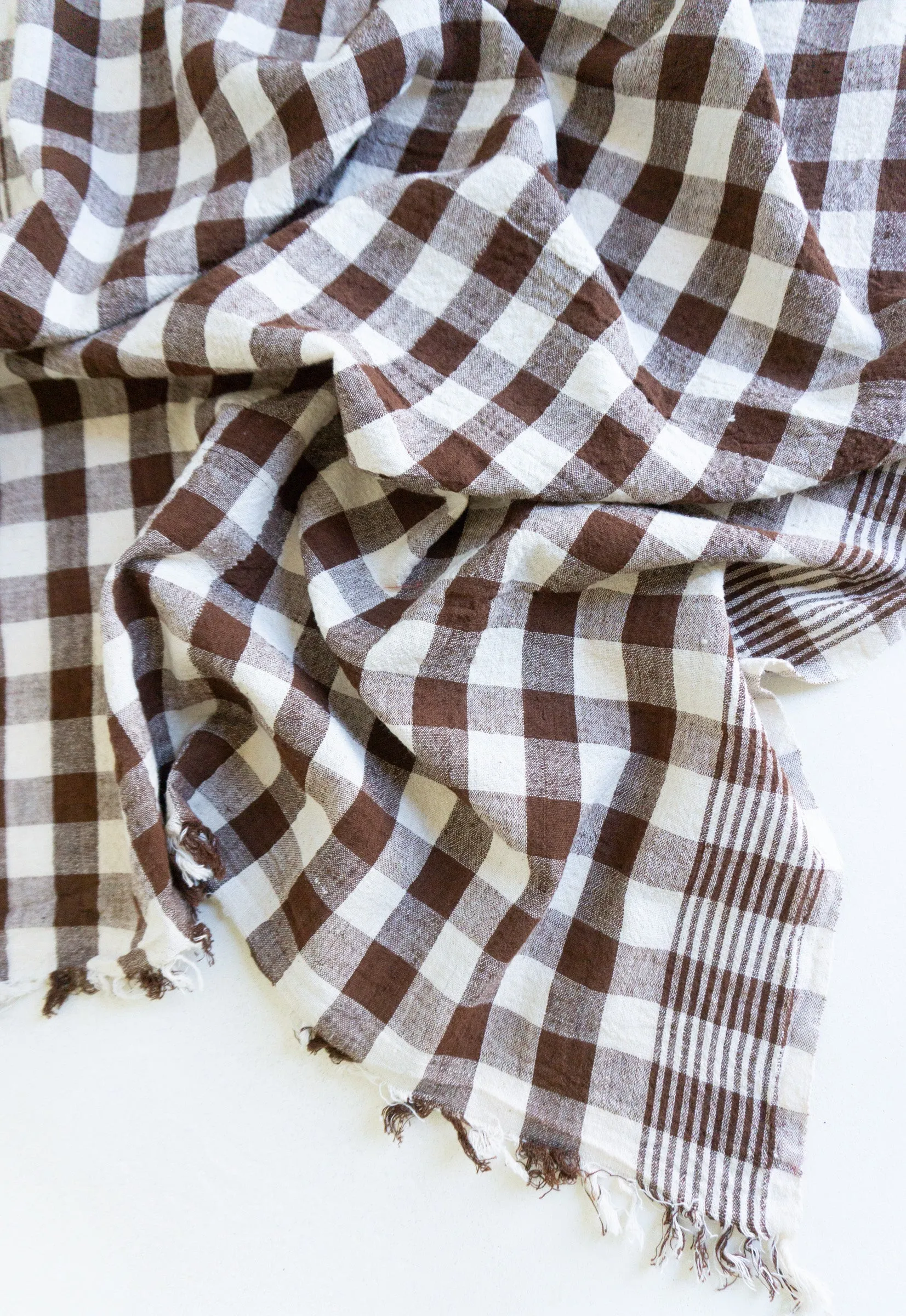 Natural Dye Check Kitchen Towel