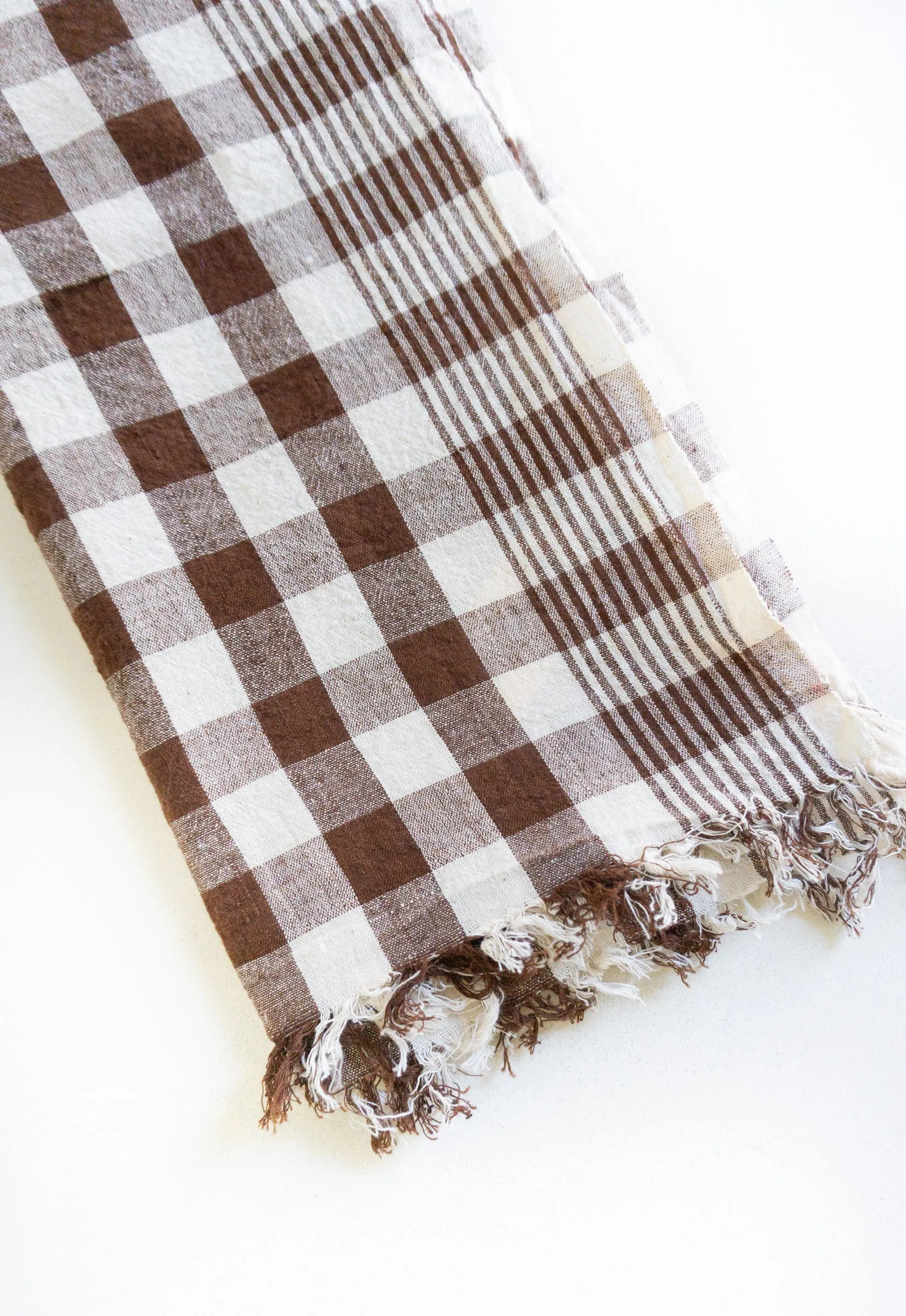 Natural Dye Check Kitchen Towel