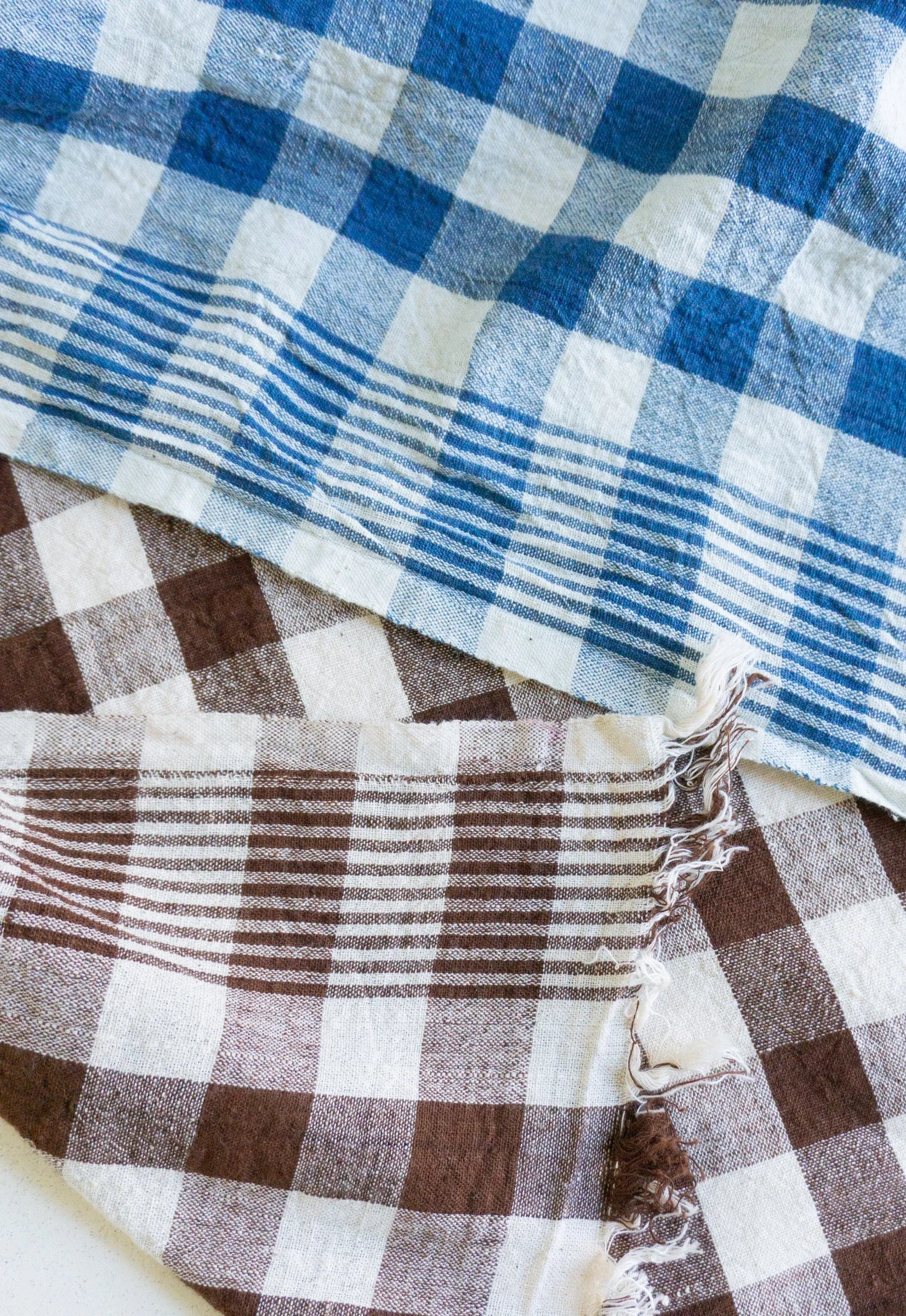 Natural Dye Check Kitchen Towel