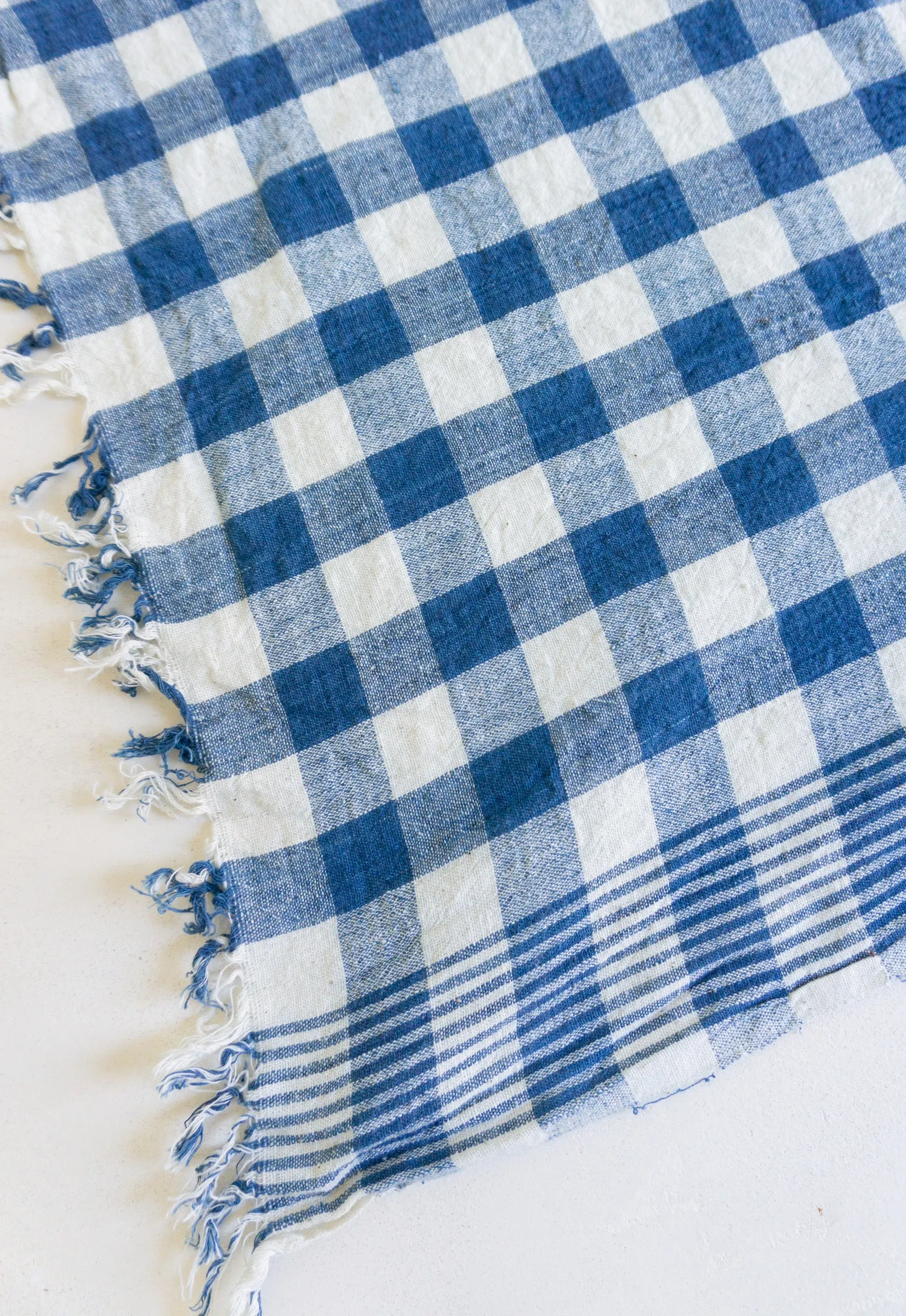 Natural Dye Check Kitchen Towel