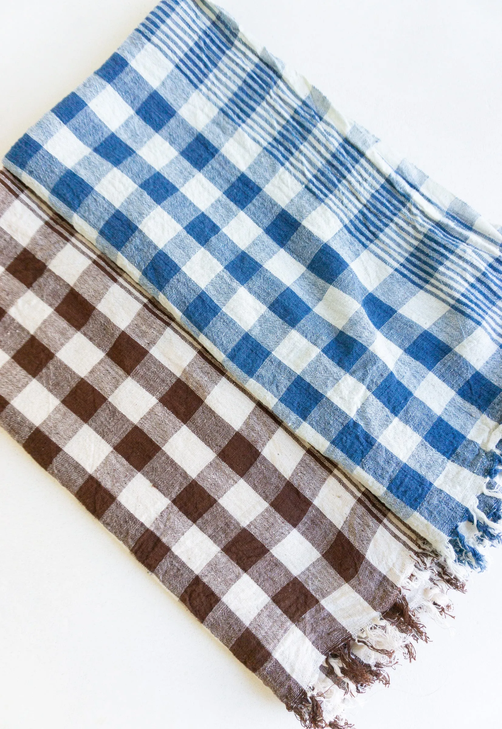 Natural Dye Check Kitchen Towel