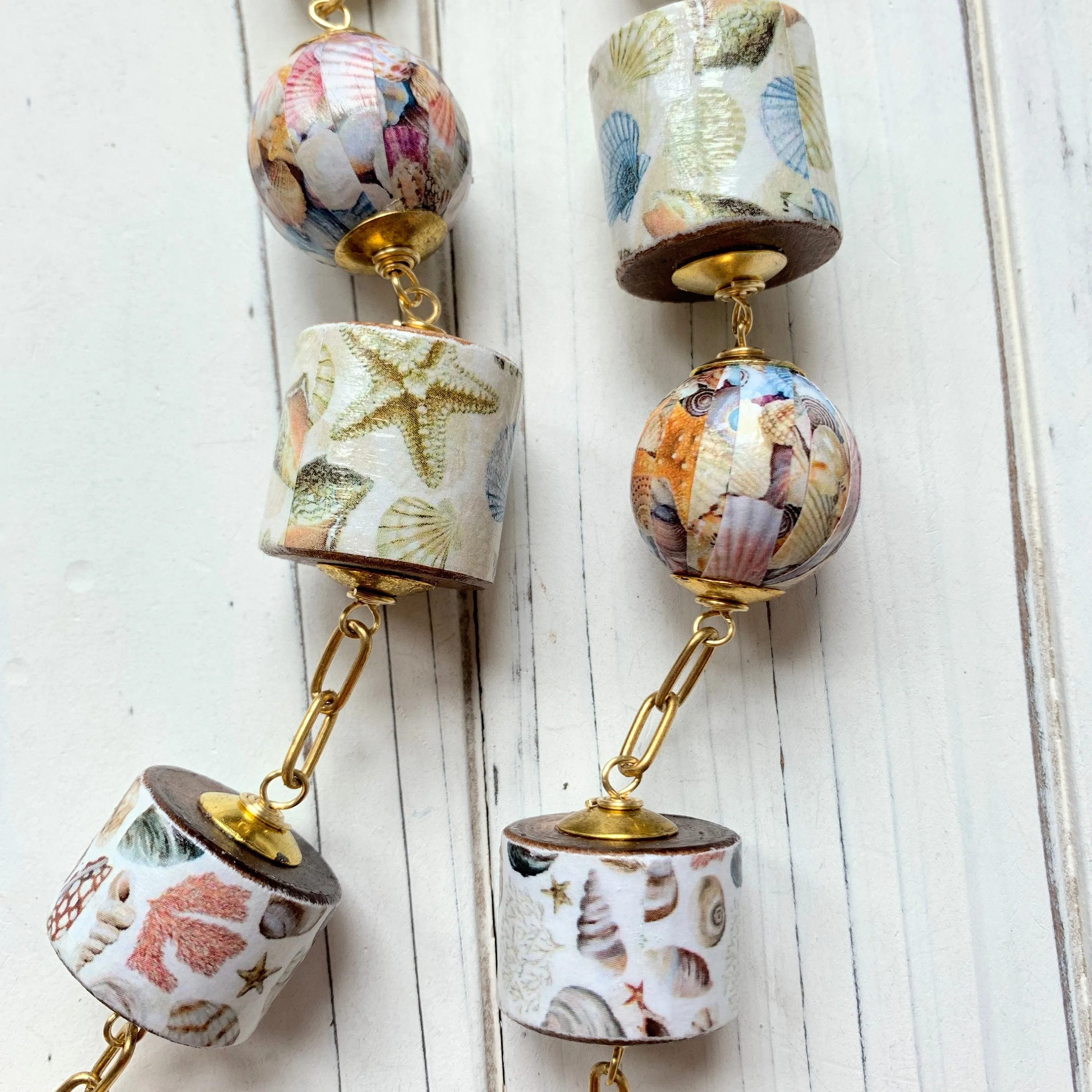 Seascapes Decoupaged Seashell Necklace