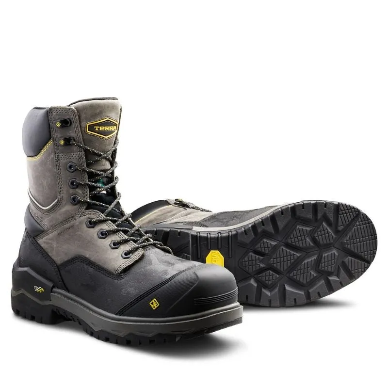 Terra Gantry Men's 8" Composite Toe Work Safety CSA Boot TR0A4NRQGYX - GREY