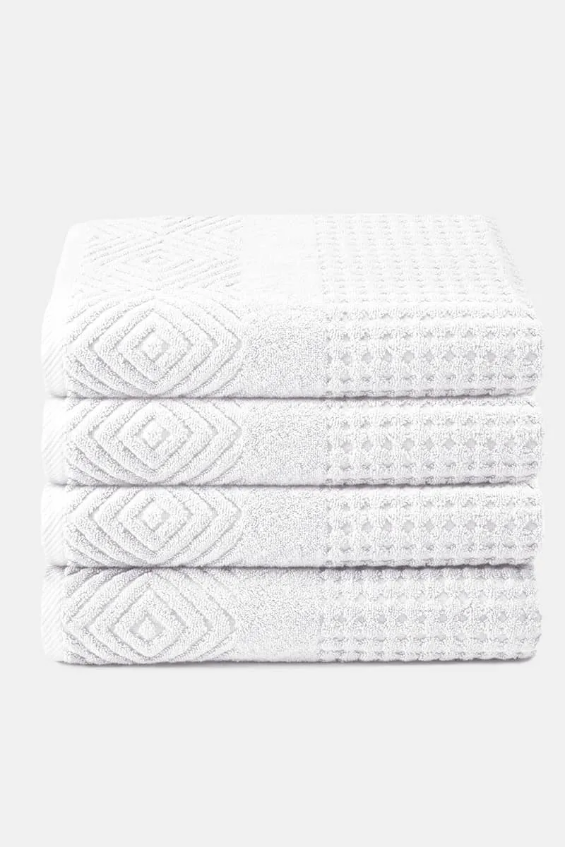 Texere 100% Organic Cotton Diamond Jacquard Towel Set