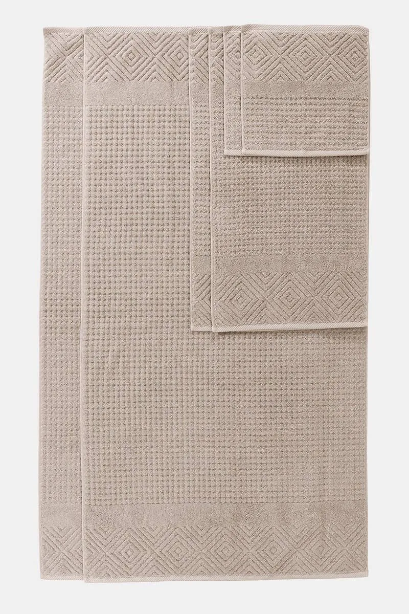 Texere 100% Organic Cotton Diamond Jacquard Towel Set